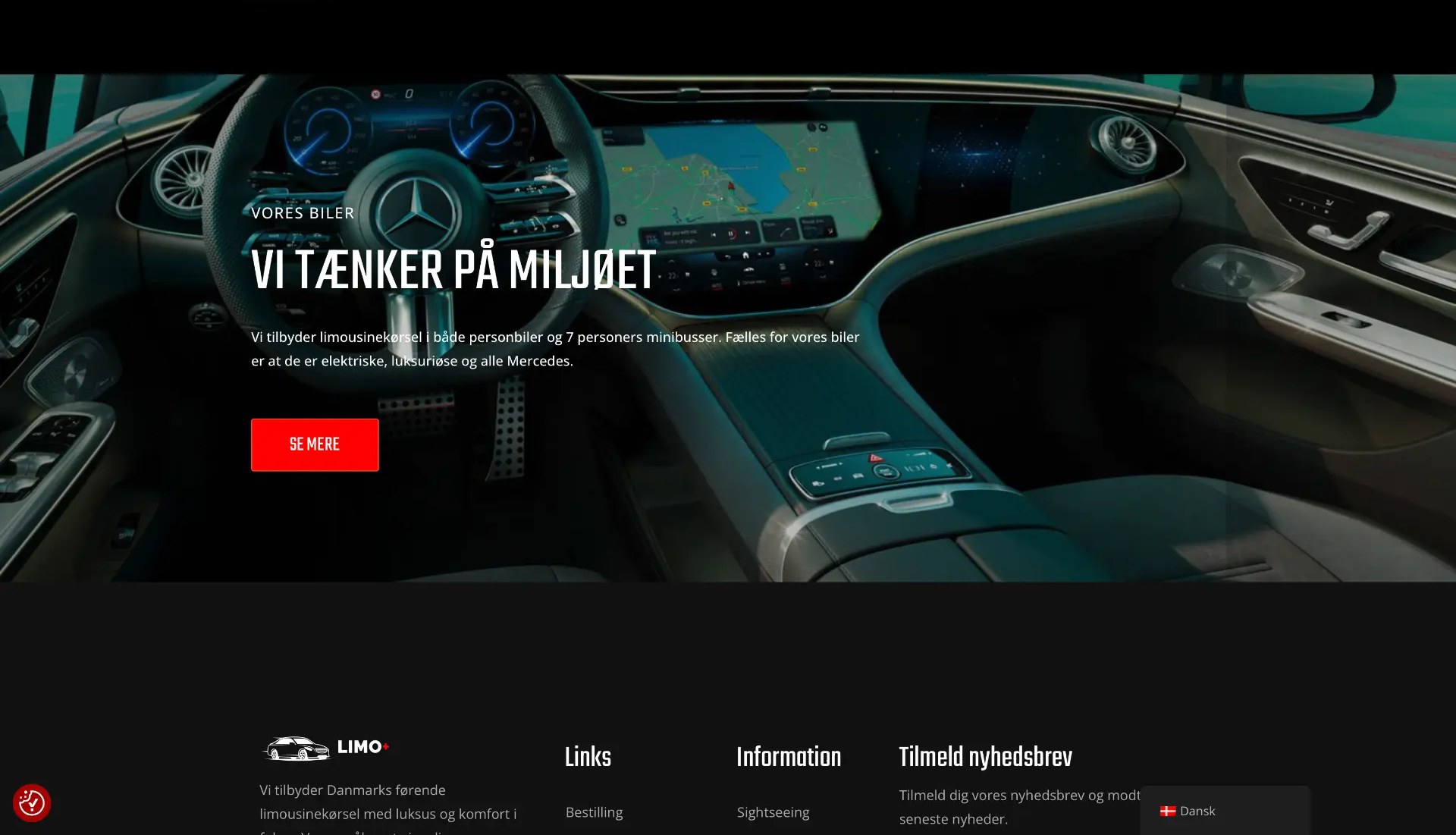 Website for LimoPlus Denmark